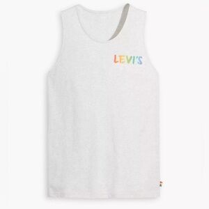 LEVI'S PRIDE RELAXED GRAPHIC TANK TOP GRAY SIZE XL